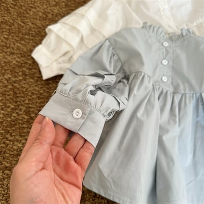 花邊立領蓬袖娃娃上衣6