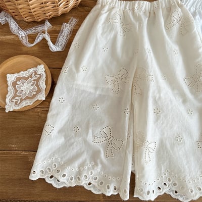 甜美繡花九分褲4