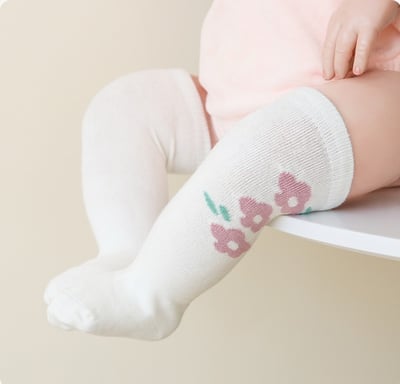 可愛圖案膝上襪3
