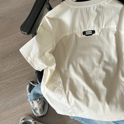 拼接字母短袖T恤5