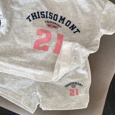 字母數字假兩件套裝8