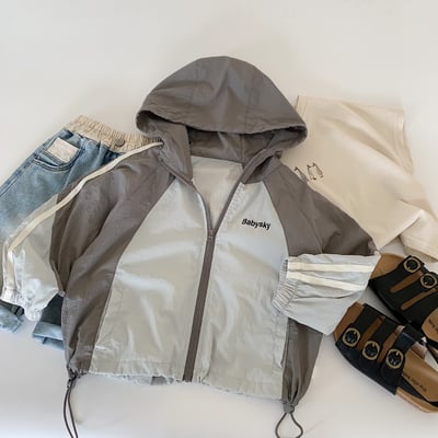 夏日拼色防曬外套2