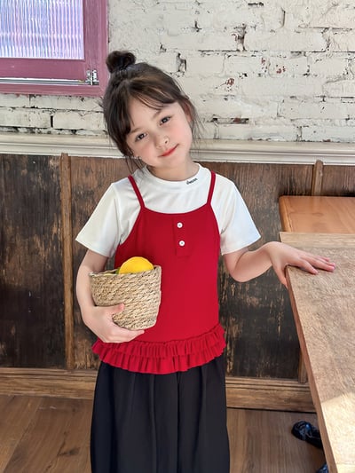 彈力羅紋花邊背心4