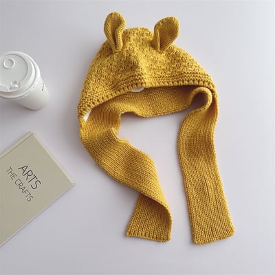立體動物耳朵圍巾毛帽7