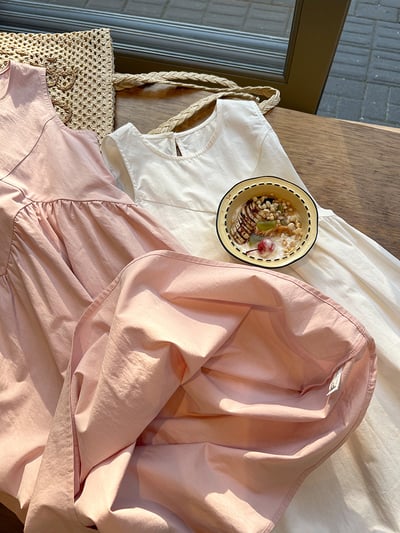 氣質拼接無袖長洋8