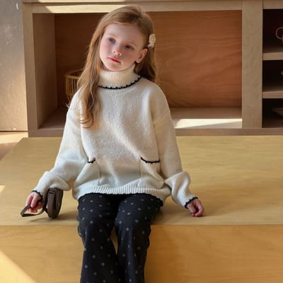 簡約小高領毛衣-2色1