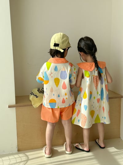 繽紛大翻領洋裝套裝4