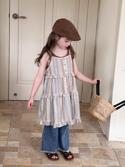 森系層次感吊帶裙7