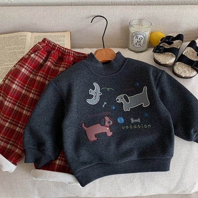 加絨小動物長袖T恤1