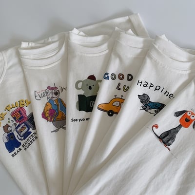 簡約白色圖案T恤8