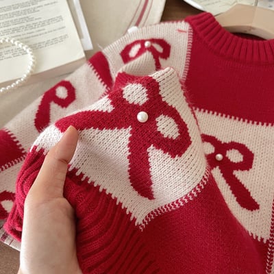 珍珠蝴蝶結毛衣5