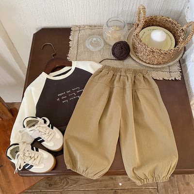 日系寬鬆收腳褲5