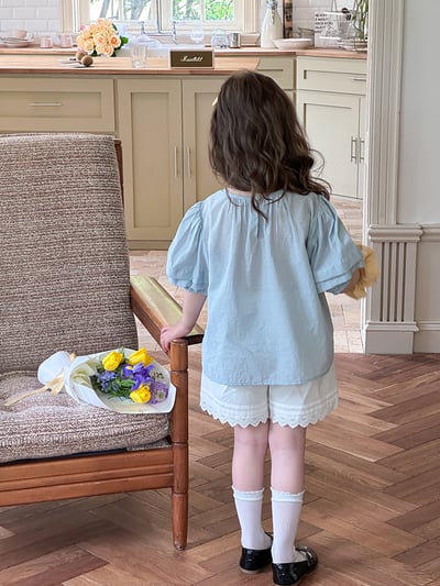 甜美泡泡袖娃娃上衣4