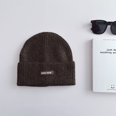 日系小布標兒童毛帽5