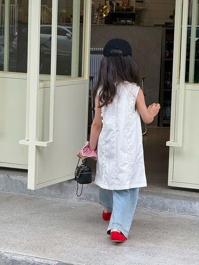 法式花邊無袖洋裝5