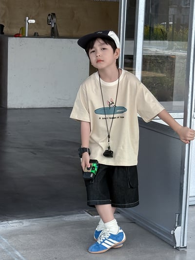 可愛小狗字母短袖T恤2