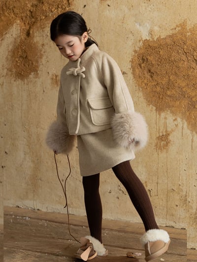 毛呢外套背心裙套裝5