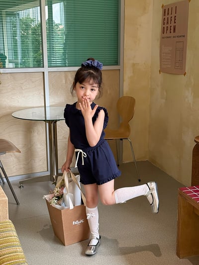 娃娃領花邊套裝5