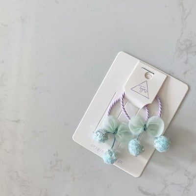 蝴蝶結櫻桃髮圈4