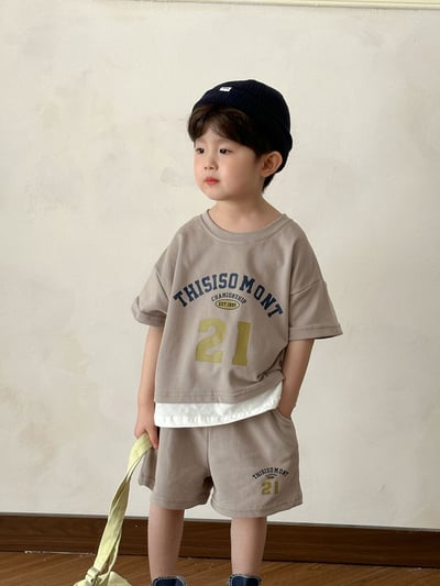 字母數字假兩件套裝6