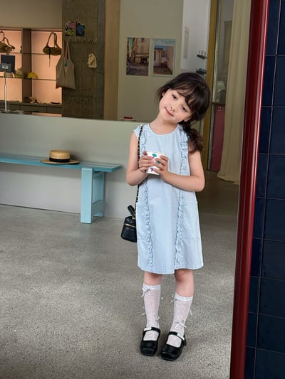 法式花邊無袖洋裝2