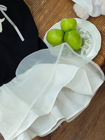 蝴蝶結拼接荷葉連身裙7