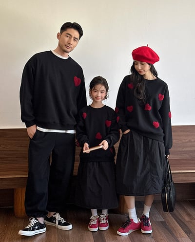 紅色愛心加絨上衣6