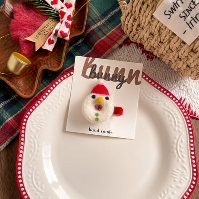 羊毛氈聖誕髮夾6