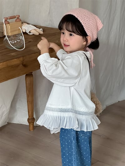 雪紡散狀花邊上衣3