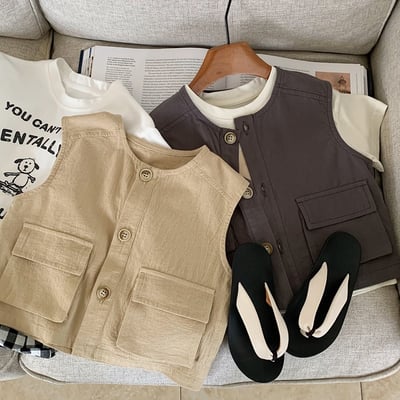 男孩工裝外搭背心7