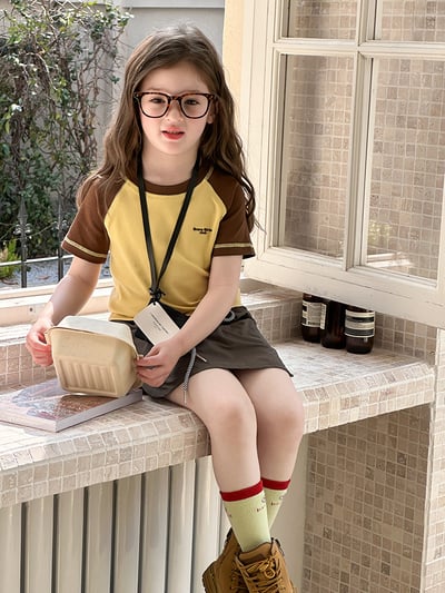 彈力修身拼袖上衣5