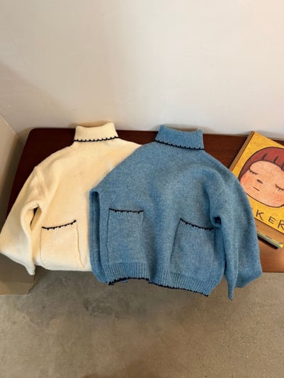 簡約小高領毛衣-2色2