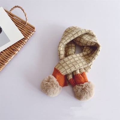 幾何格紋交叉圍脖7