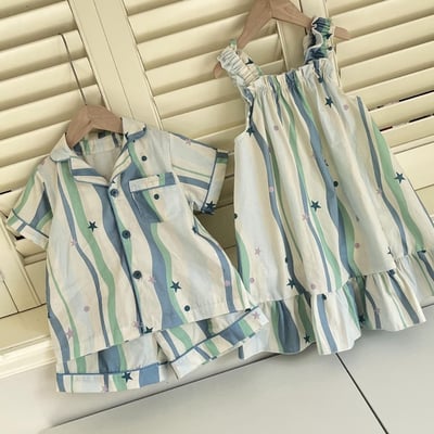藍綠星星居家服5