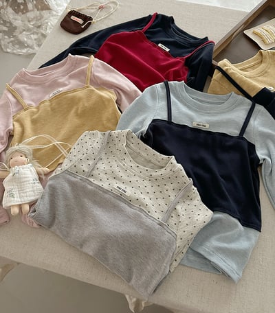 假兩件背心修身上衣6