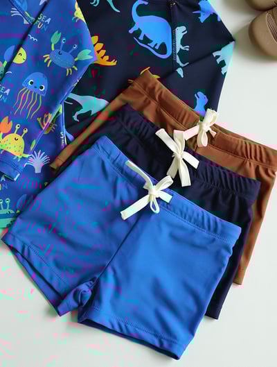 男童兩件式泳衣含帽6