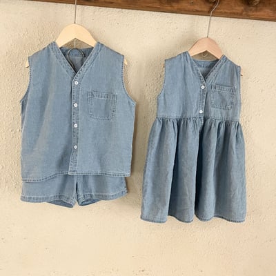 牛仔背心裙套裝2