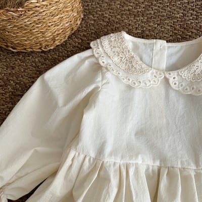 蕾絲領荷葉娃娃衫5