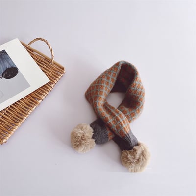 幾何格紋交叉圍脖2