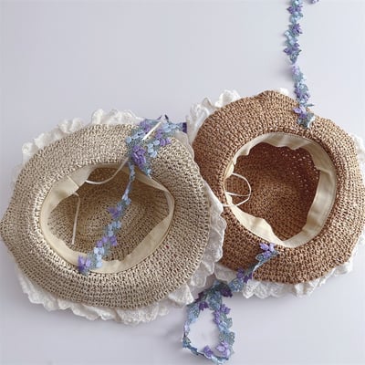 渡假風花邊草帽4