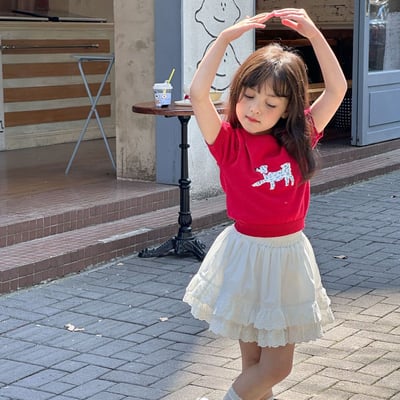 甜美蕾絲壓花短裙1