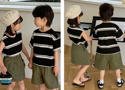 黑白條紋上衣親子裝(2色)7