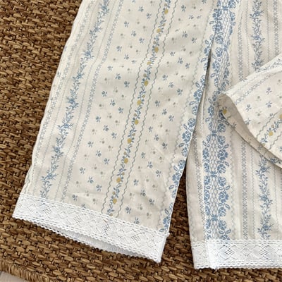 清新小碎花蕾絲領兩件套裝8