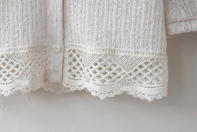 甜美蕾絲七分袖外套4