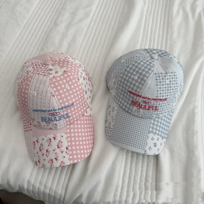 成人款 拼布碎花鴨舌帽1