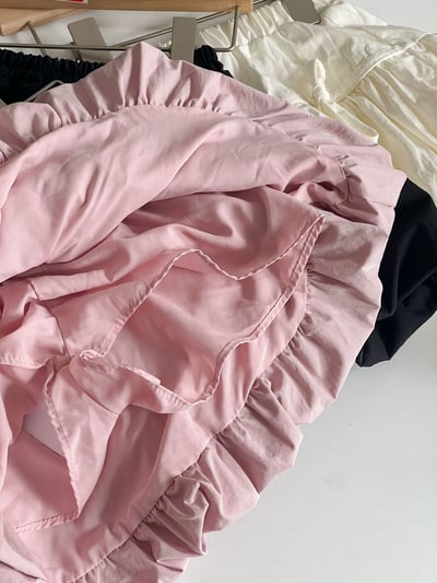 蝴蝶結花苞短褲裙8