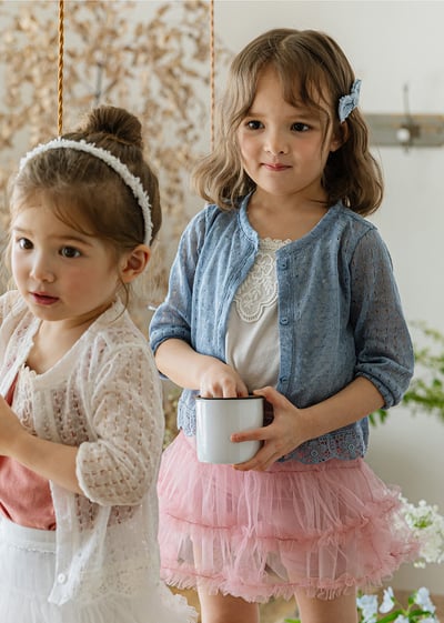 甜美花邊簍空小外套7