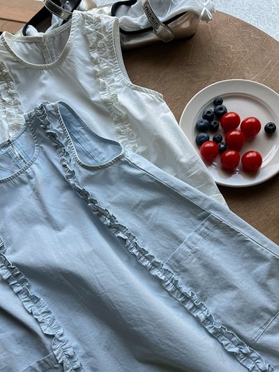 法式花邊無袖洋裝6