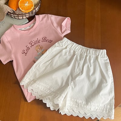 百搭蕾絲邊短褲1