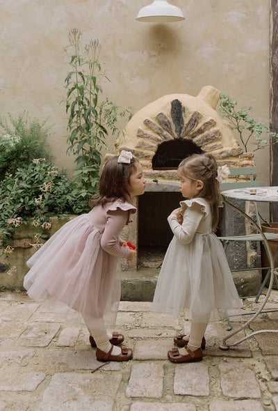 甜美荷葉邊公主紗洋裝5